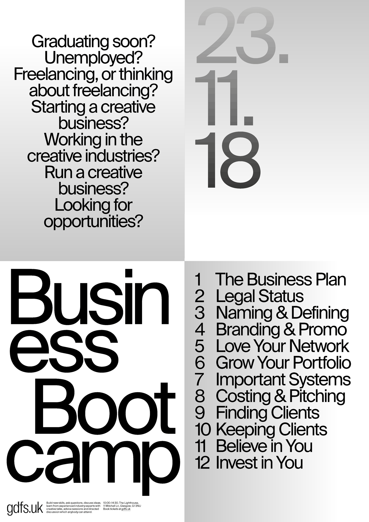 Business Bootcamp, event poster